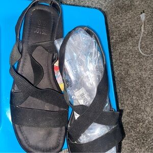 MOOTSIE TOOTSIE BLACK STRAPPY SANDALS